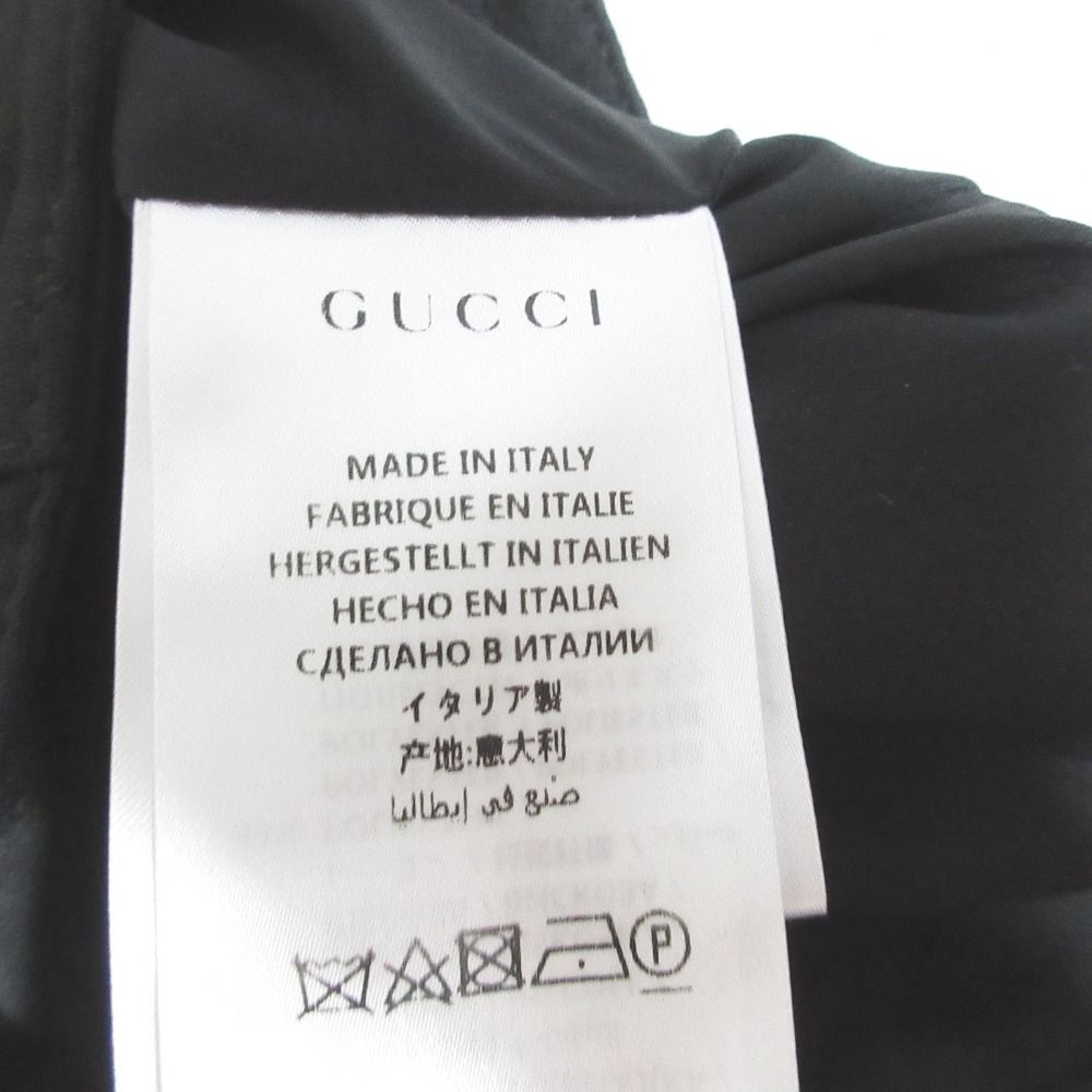 Gucci GG Pearl Button Silk Blend Wrap Skirt 36 Black — view 7