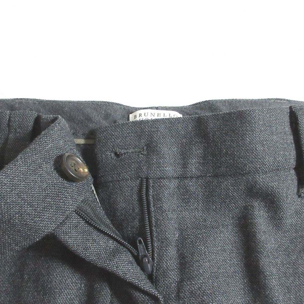 Brunello Cucinelli Moniere Decoration Stretch Tapered Trousers Pants 40 Dark — view 5