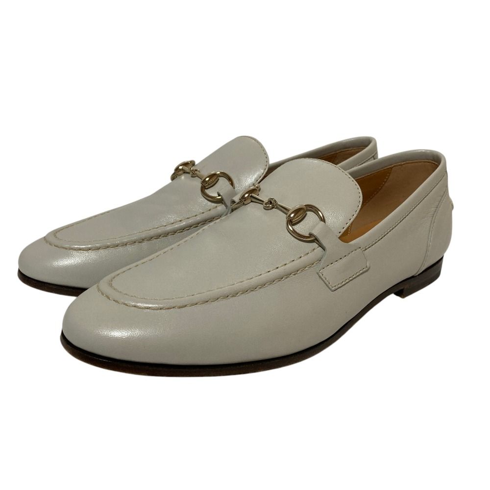 Gucci Jordan Horsebit Loafers Shoes 36 Light Gray