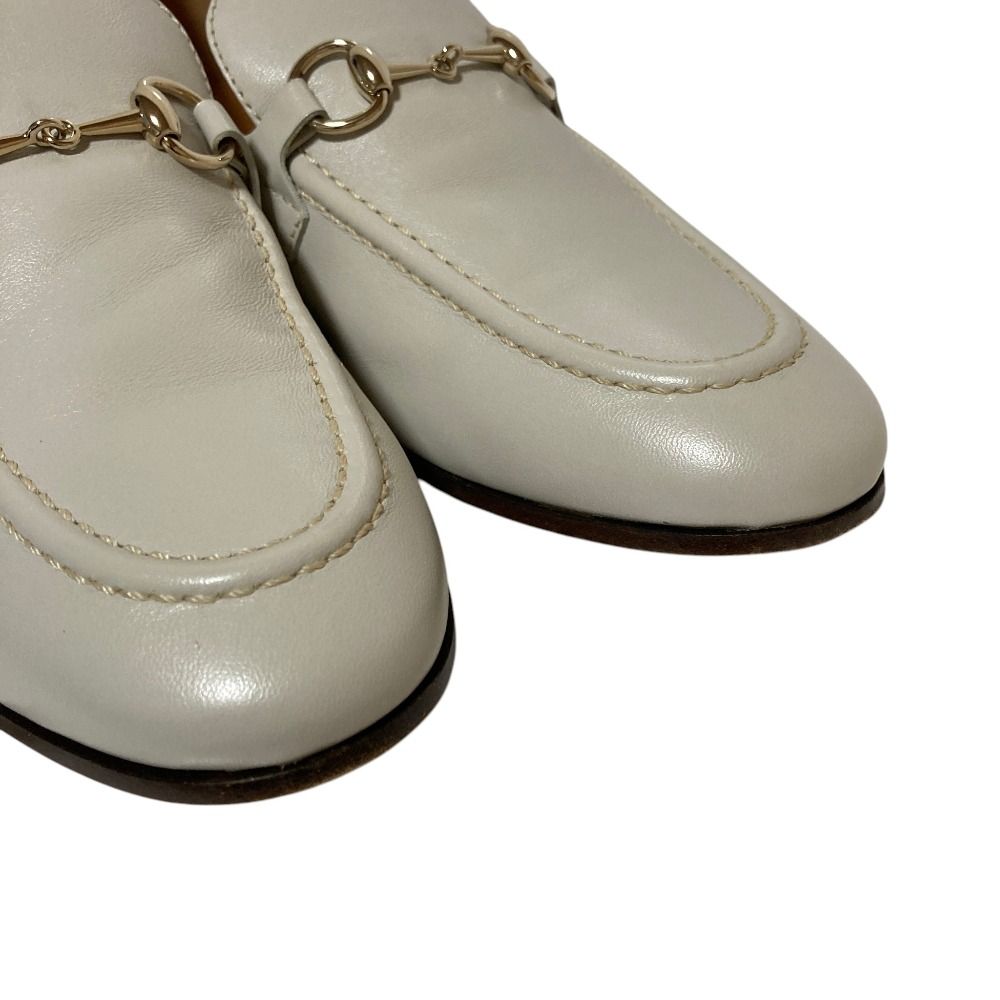 Gucci Jordan Horsebit Loafers Shoes 36 Light Gray — view 6