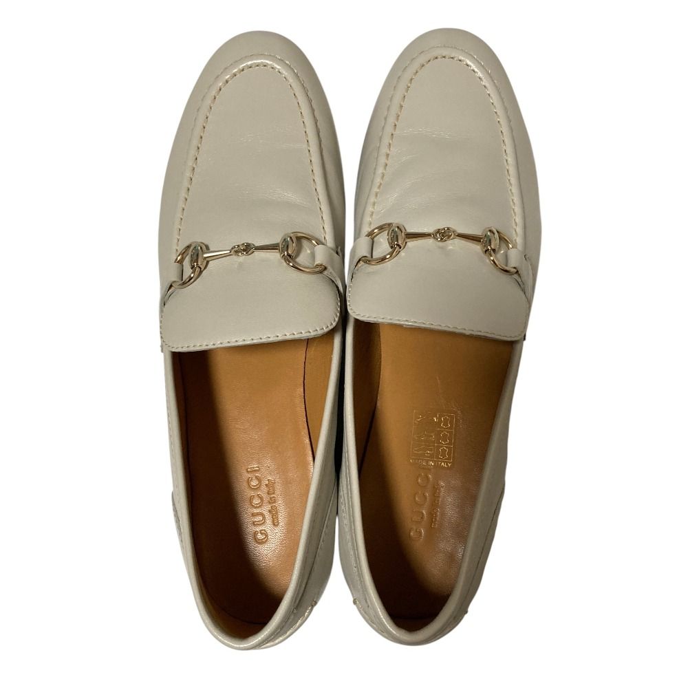 Gucci Jordan Horsebit Loafers Shoes 36 Light Gray — view 4