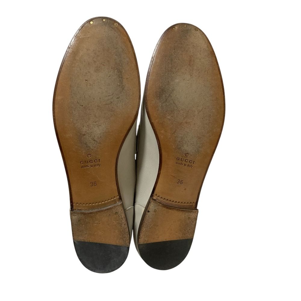 Gucci Jordan Horsebit Loafers Shoes 36 Light Gray — view 5