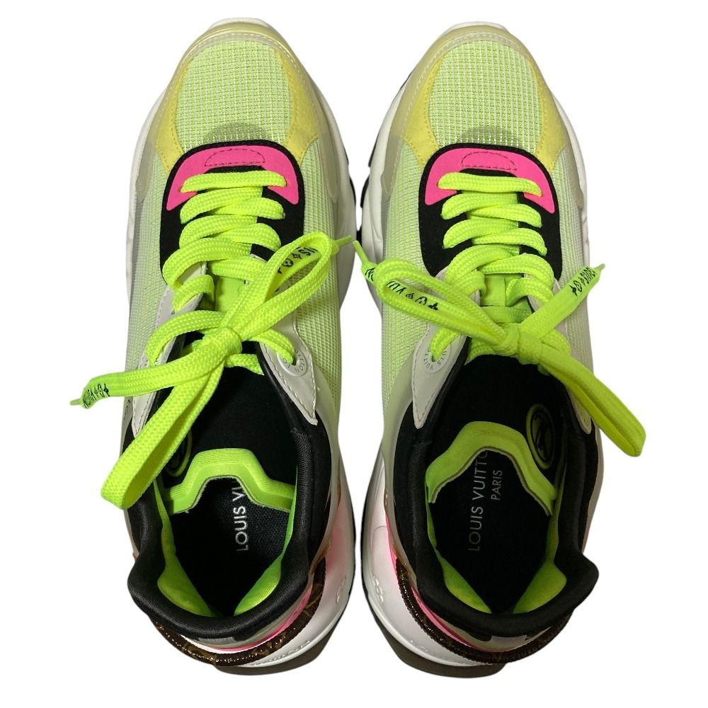 Louis Vuitton Run Away Line Mesh Sneakers 35.5 Yellow Neon — view 4