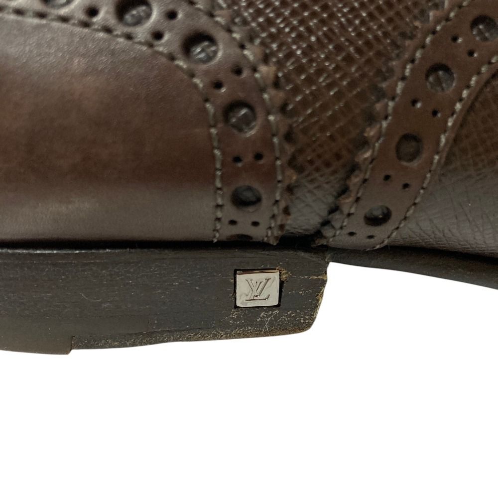 Louis Vuitton Monogram Medallion Leather Shoes 6 Brown — view 8