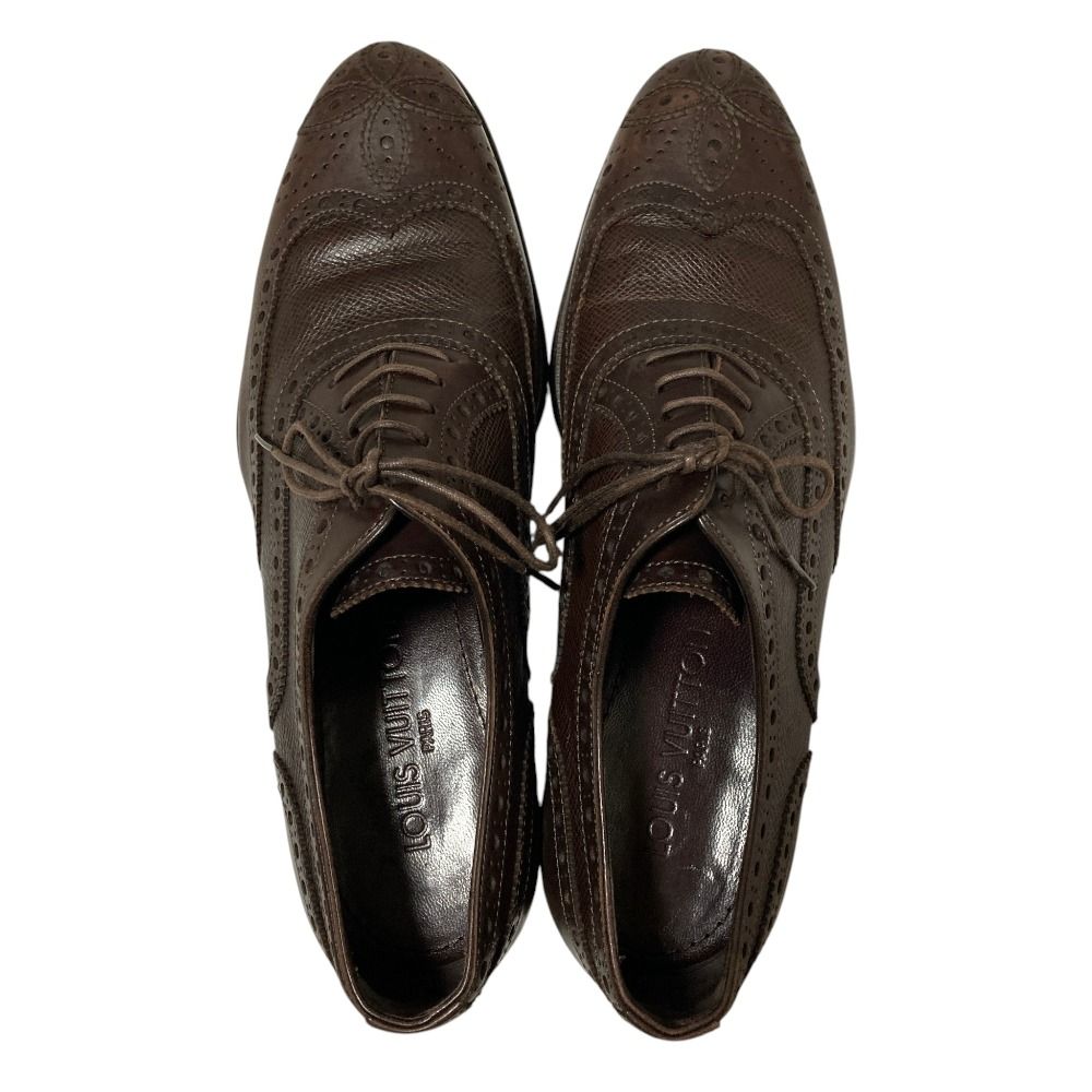 Louis Vuitton Monogram Medallion Leather Shoes 6 Brown — view 4