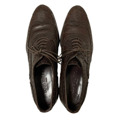 Louis Vuitton Monogram Medallion Leather Shoes 6 Brown — view 4