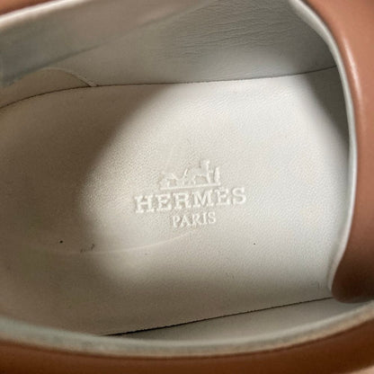 Hermes Happy Low Cut Platform Leather Sneakers 36.5 Beige — view 7