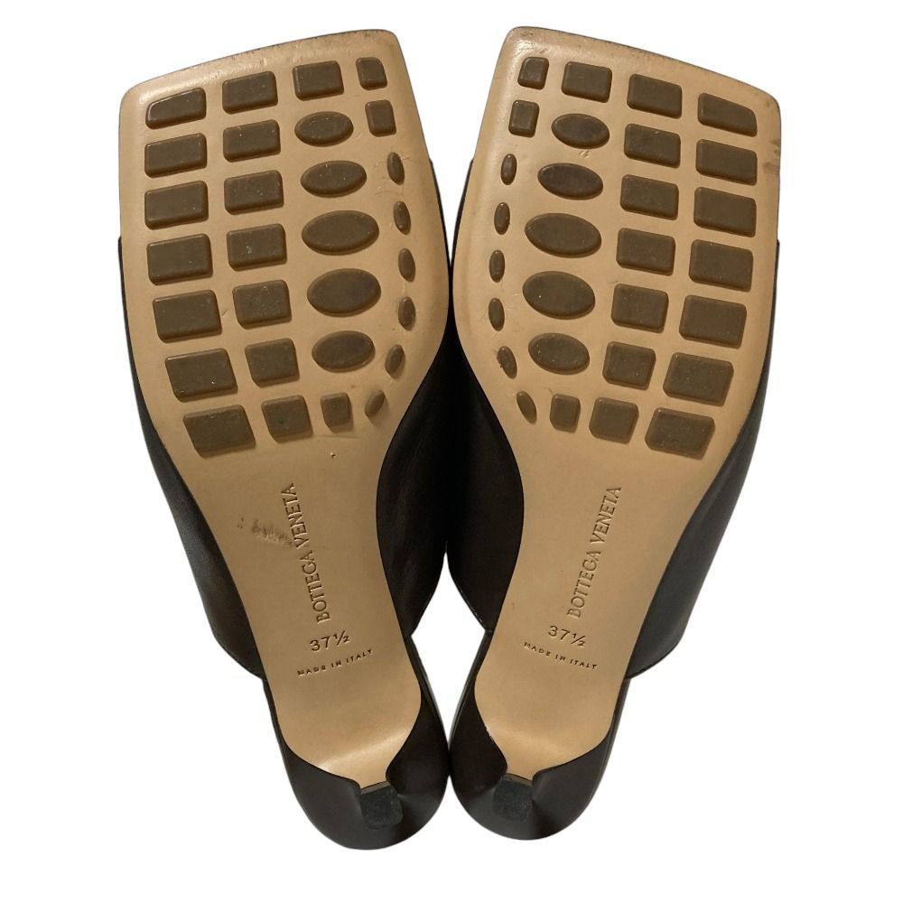 Bottega Veneta Square Toe Open Sandals 37.5 Brown — view 5