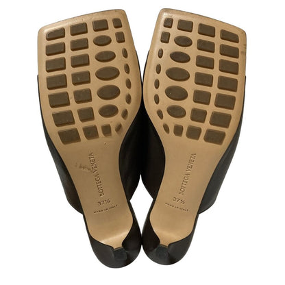 Bottega Veneta Square Toe Open Sandals 37.5 Brown — view 5
