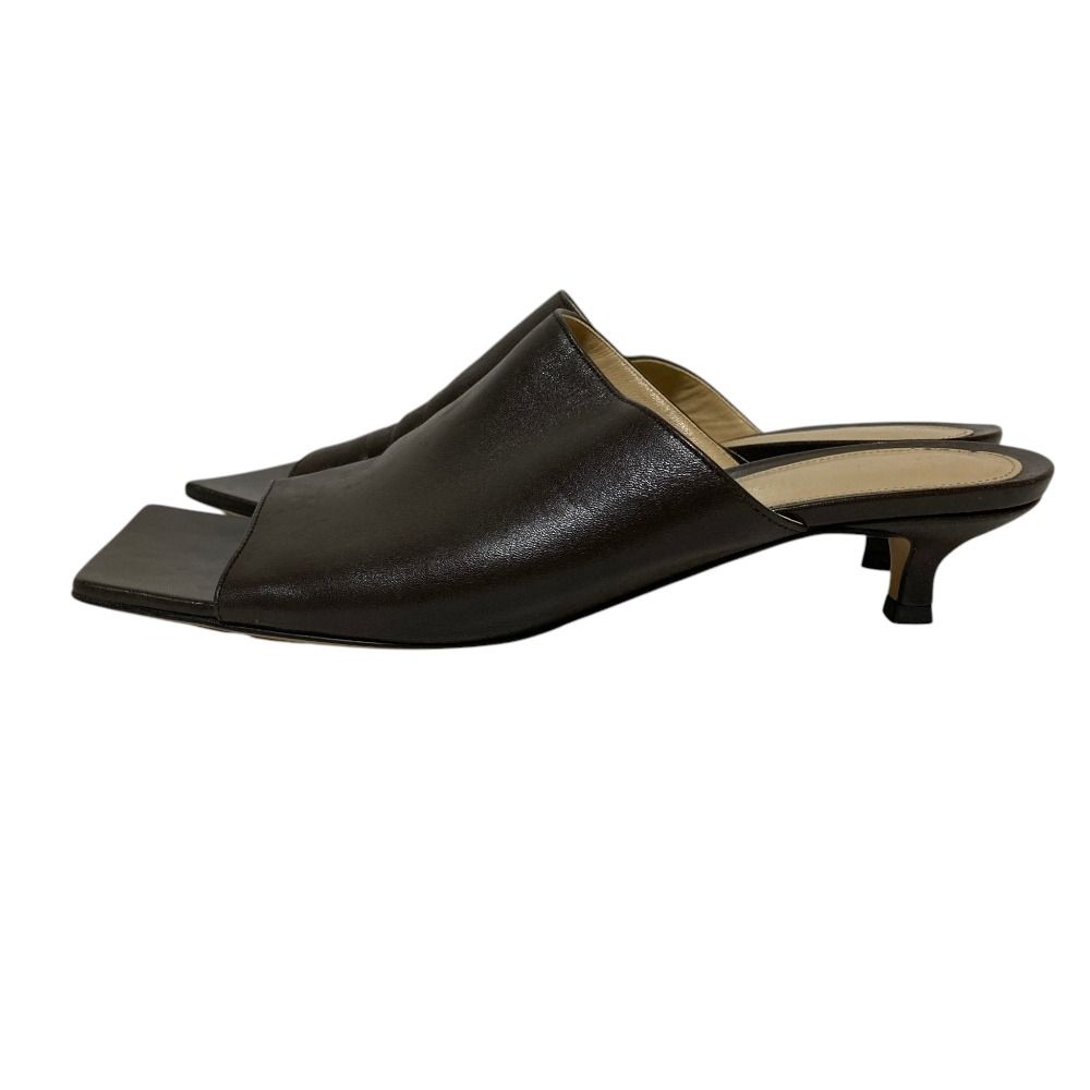 Bottega Veneta Square Toe Open Sandals 37.5 Brown — view 2