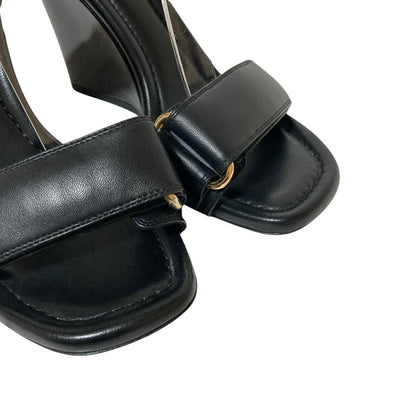 Louis Vuitton Stella Line Ankle Strap Wedge Sole Sandals 35 Black — view 6