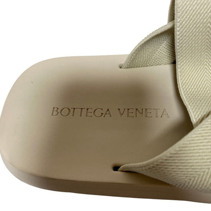 Bottega Veneta Plat Mule Intrecciato Flat Sandals 42 Ivory — view 8