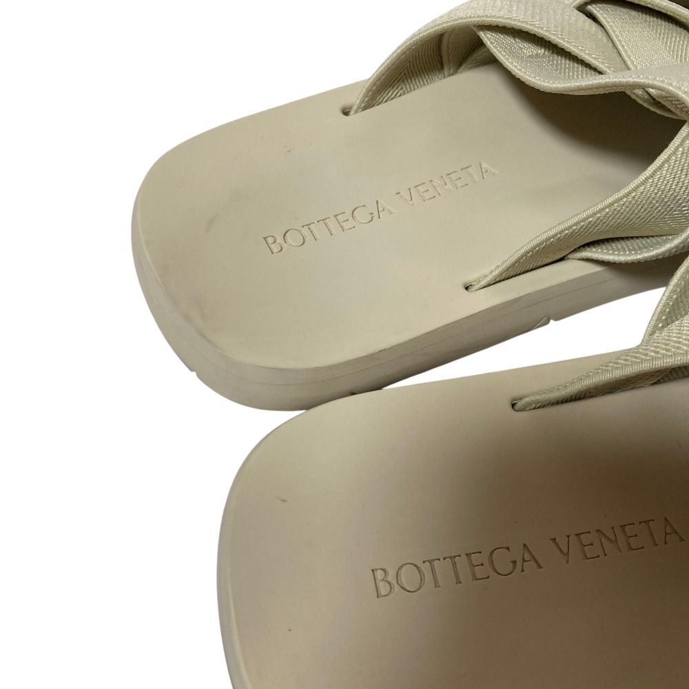 Bottega Veneta Plat Mule Intrecciato Flat Sandals 42 Ivory — view 9