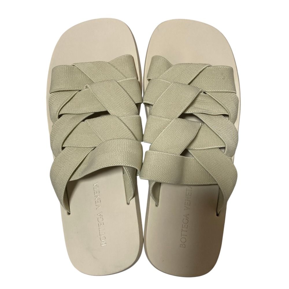 Bottega Veneta Plat Mule Intrecciato Flat Sandals 42 Ivory — view 4