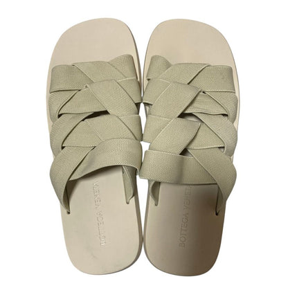 Bottega Veneta Plat Mule Intrecciato Flat Sandals 42 Ivory — view 4