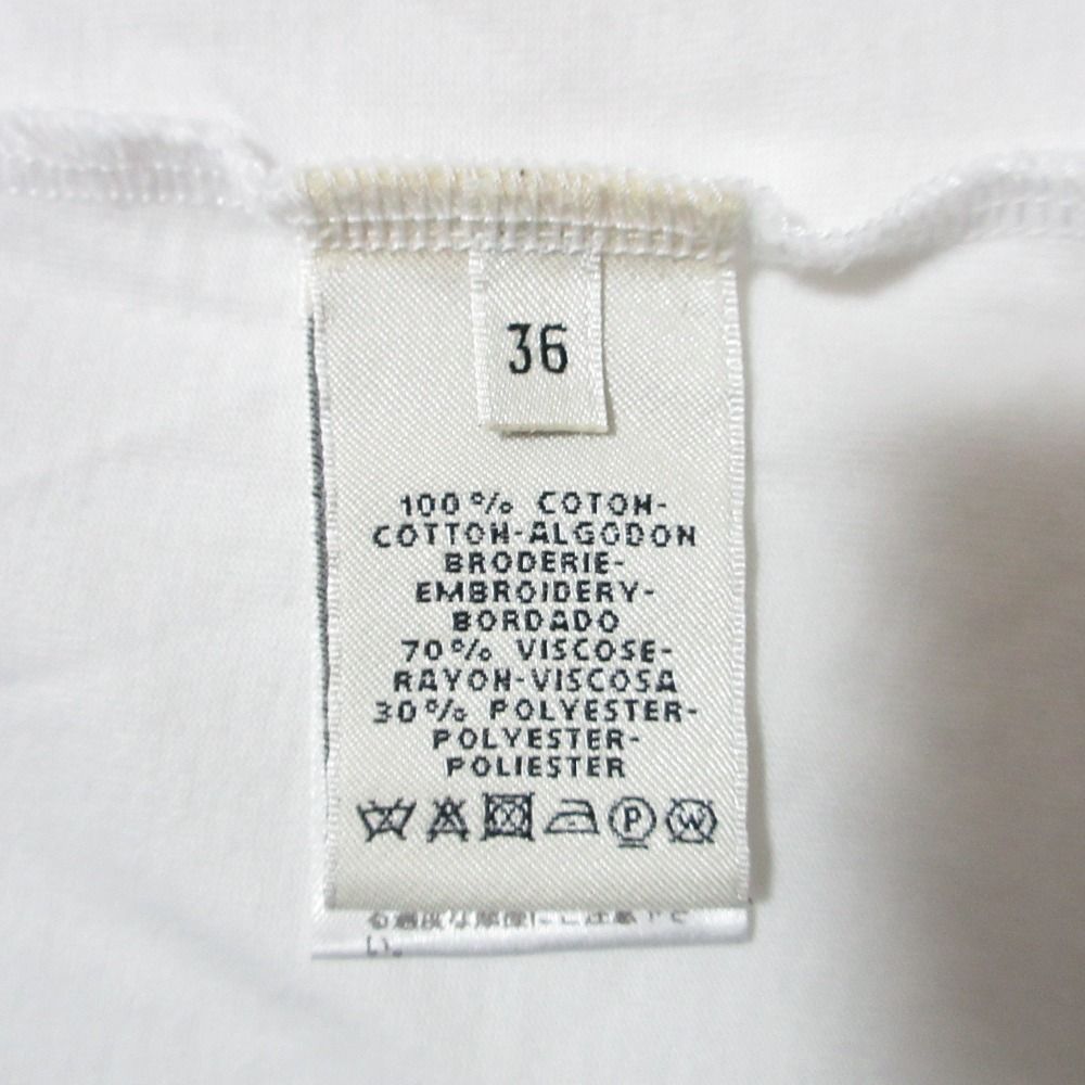 Hermes Embroidered Pocket T-Shirt 36 White — view 6