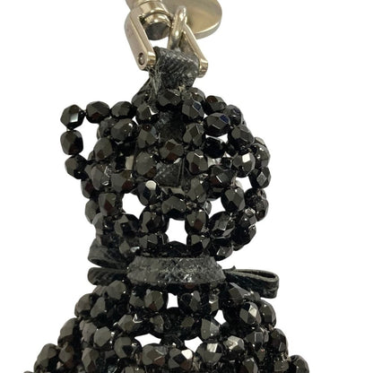 Prada Beads Bear Charm Key Holder Black — view 7