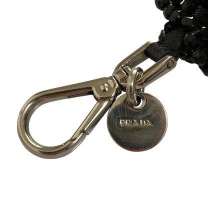 Prada Beads Bear Charm Key Holder Black — view 4