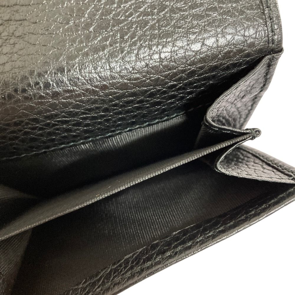 Gucci GG Marmont Trifold Double Flap Wallet Black — view 3