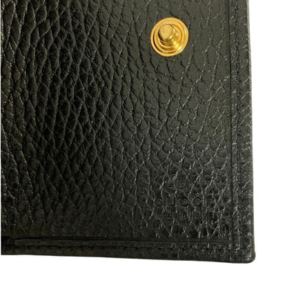 Gucci GG Marmont Trifold Double Flap Wallet Black — view 7