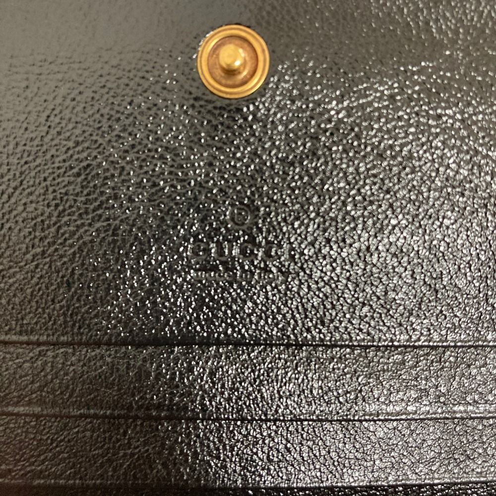 Gucci GG Marmont Quilted Compact Wallet Black — view 8
