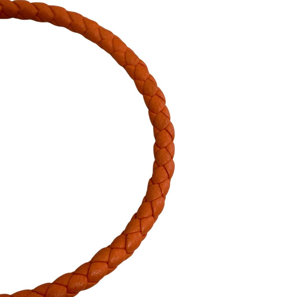 Hermes Glenan Leather Bracelet Orange — view 7