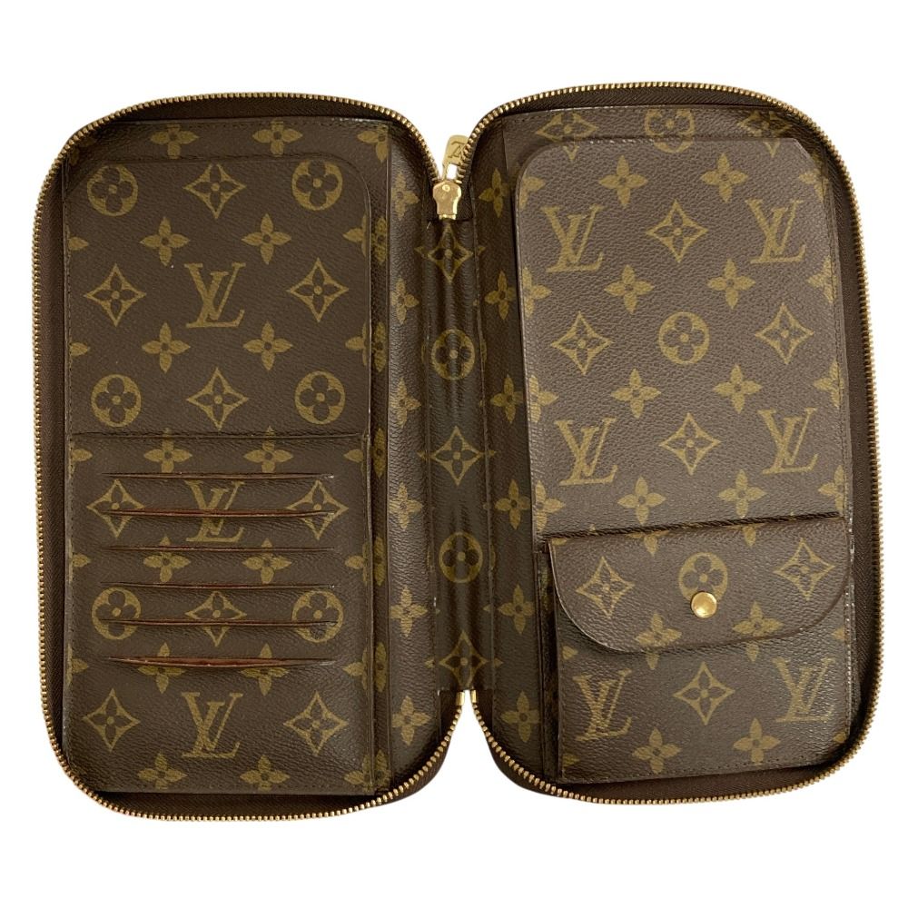Louis Vuitton Monogram Posh Escapade Travel Case Clutch Brown — view 3