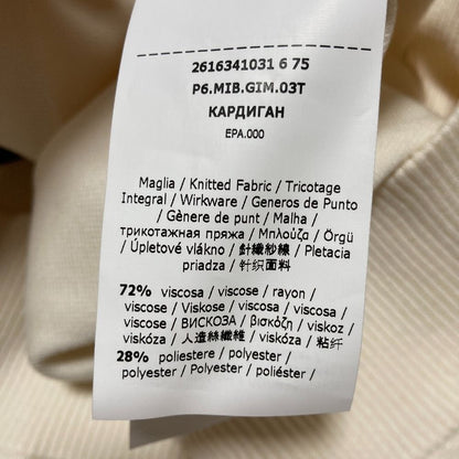 Max Mara Studio Mstvampata Zip Knit Cardigan L Ivory — view 7