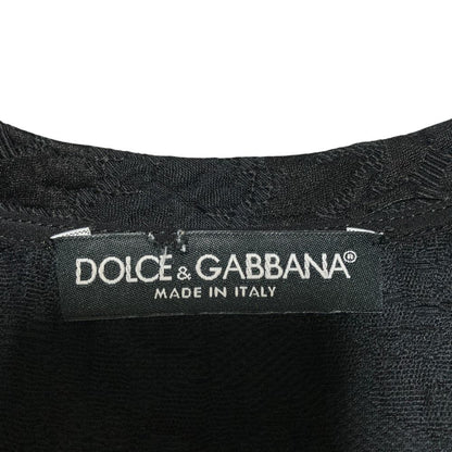 Dolce & Gabbana Mimosa Jacquard T-Shirt Black 46 Yellow — view 3