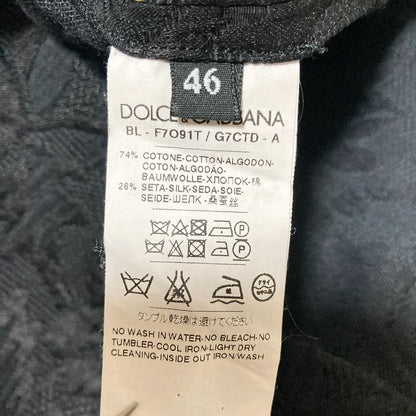 Dolce & Gabbana Mimosa Jacquard T-Shirt Black 46 Yellow — view 6