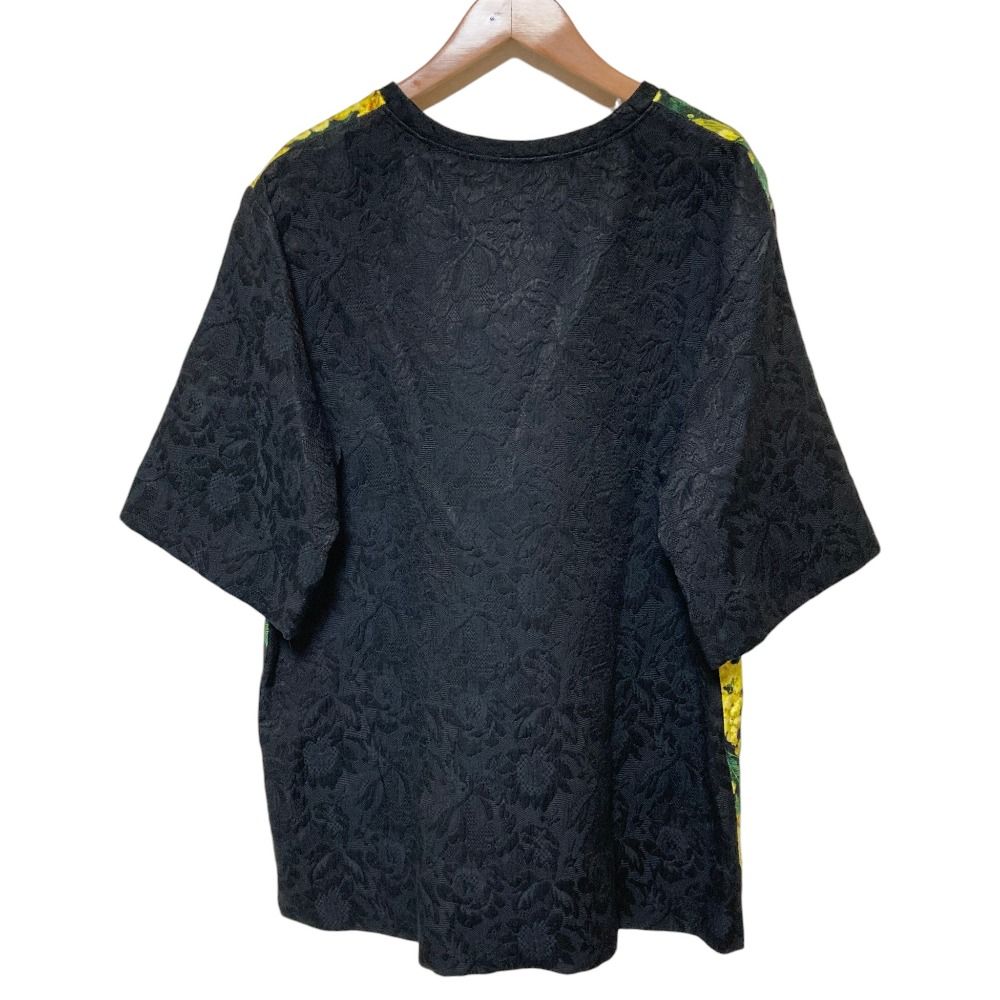 Dolce & Gabbana Mimosa Jacquard T-Shirt Black 46 Yellow — view 2