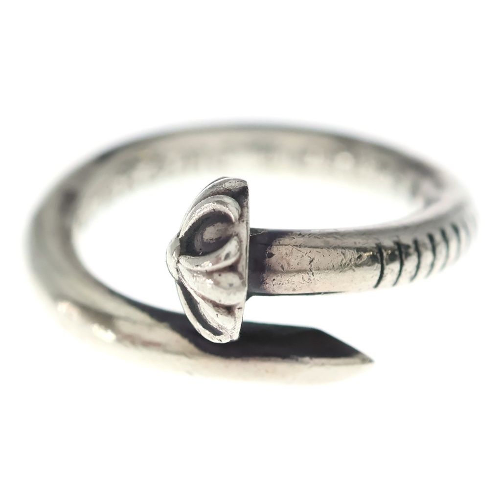 Chrome Hearts Nail Crsball Cross Ball Ring Silver