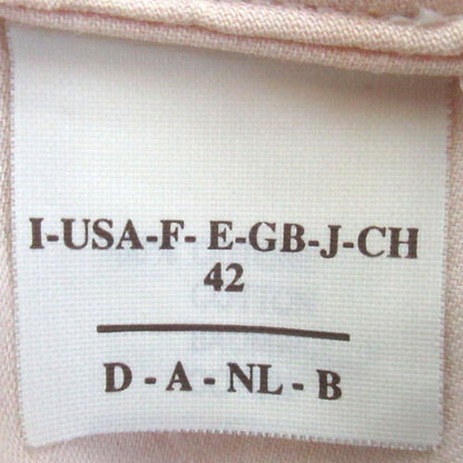 Brunello Cucinelli Chiffon Ribbon Long Sleeve Work Shirt Jacket 42 Pink Beige — view 5