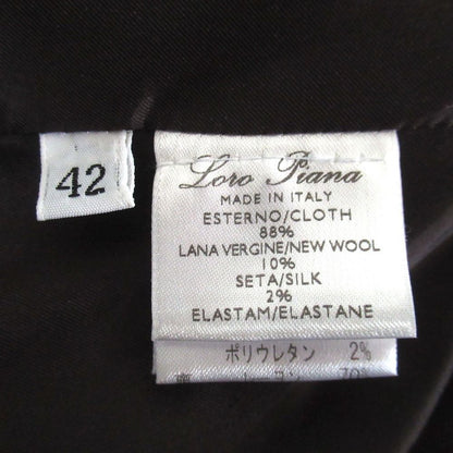 Loro Piana Wool Silk Blend Piping Zip Jacket Trousers Pants Set Brown — view 8
