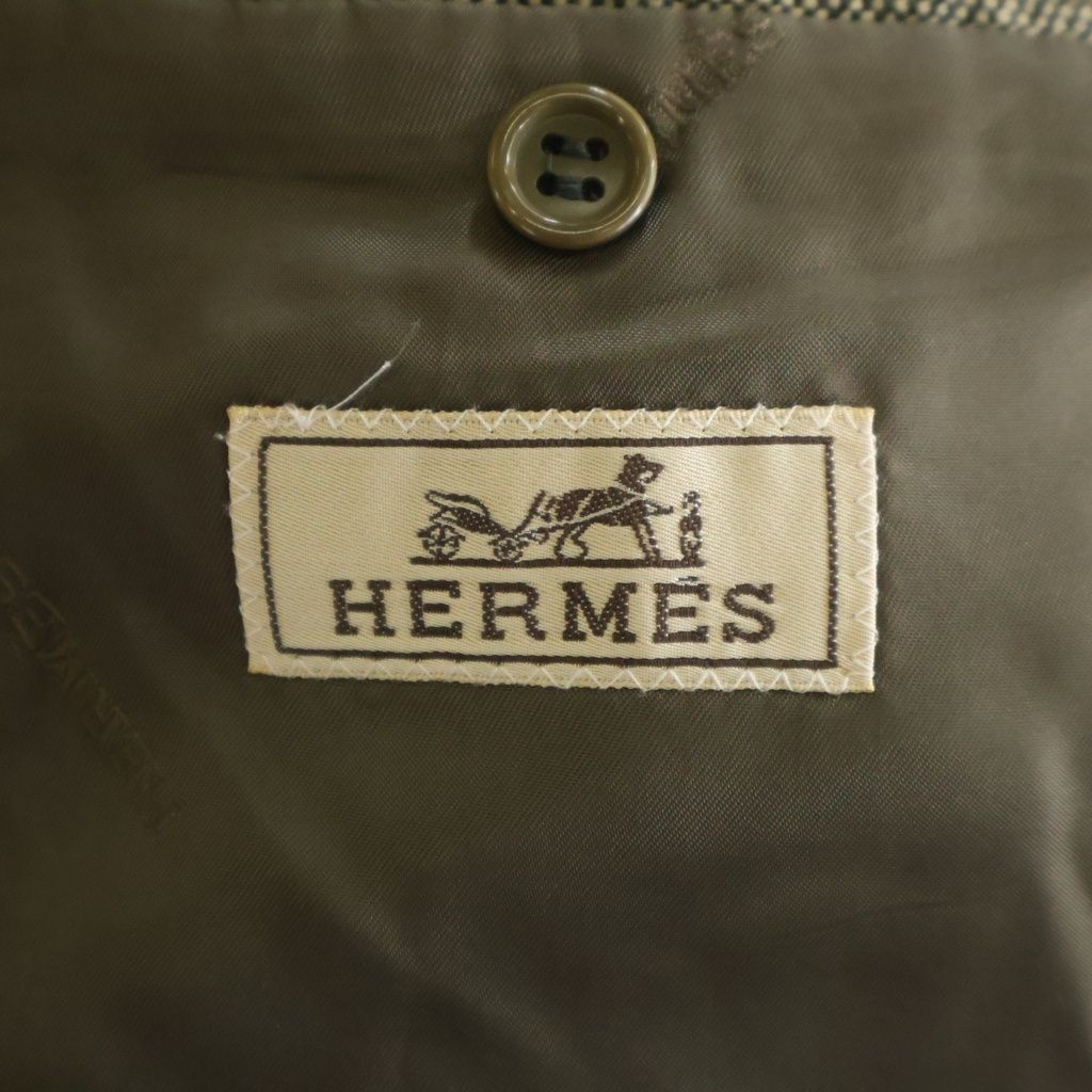 Hermes Cashmere Tailored Jacket Khaki — view 7