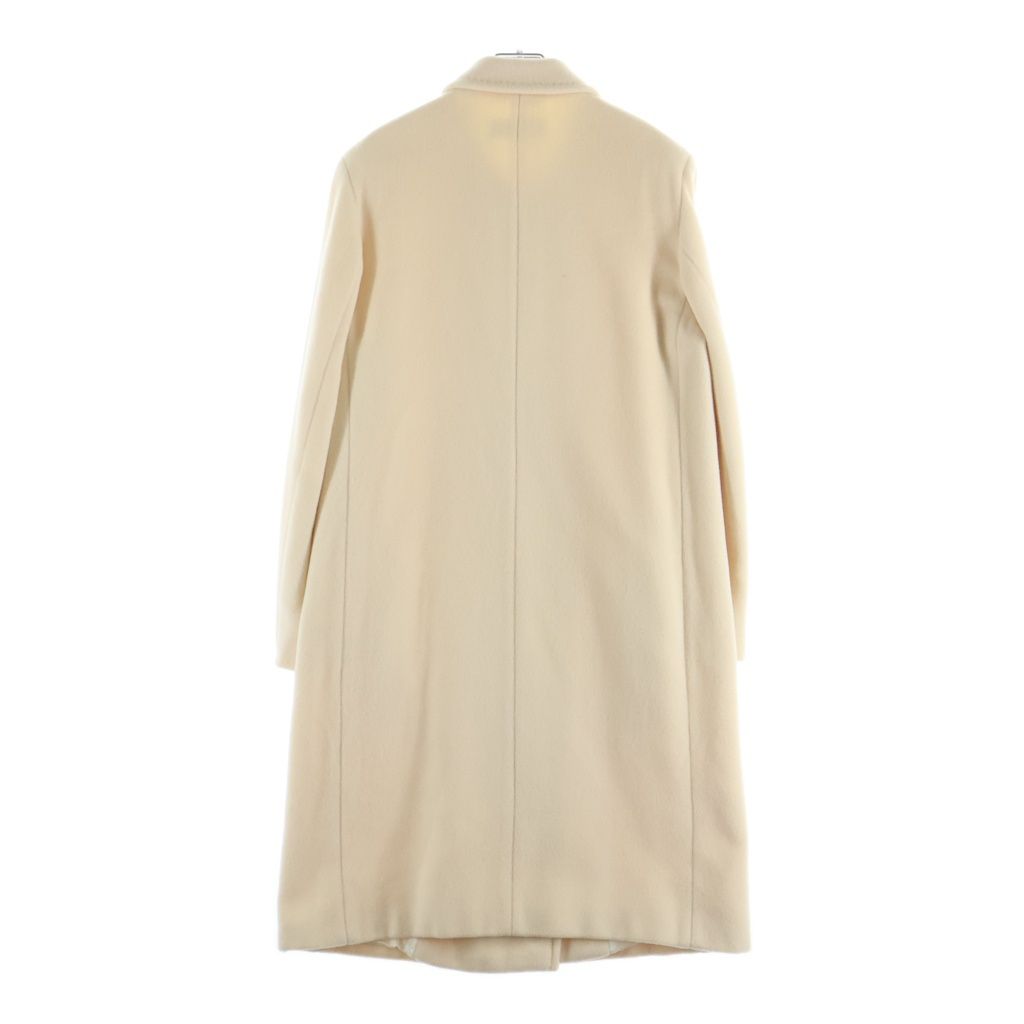 Max Mara Cashmere Blend Wool Double Breasted Che Star Coat Ivory — view 2