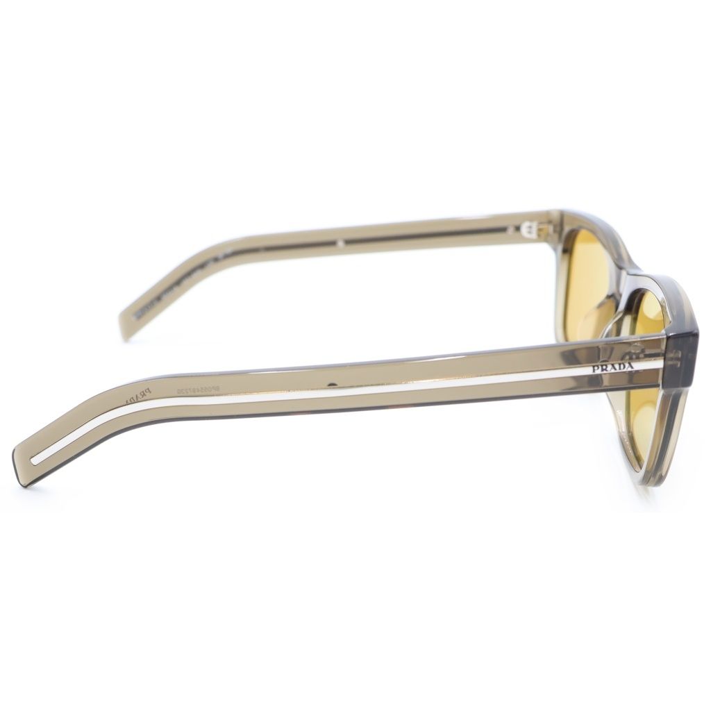 Prada Logo Sunglasses Eyewear Striped Yellow Brown — view 3