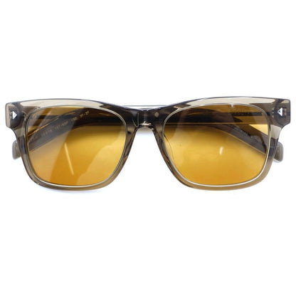 Prada Logo Sunglasses Eyewear Striped Yellow Brown