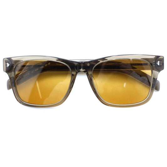 Prada Logo Sunglasses Eyewear Striped Yellow Brown