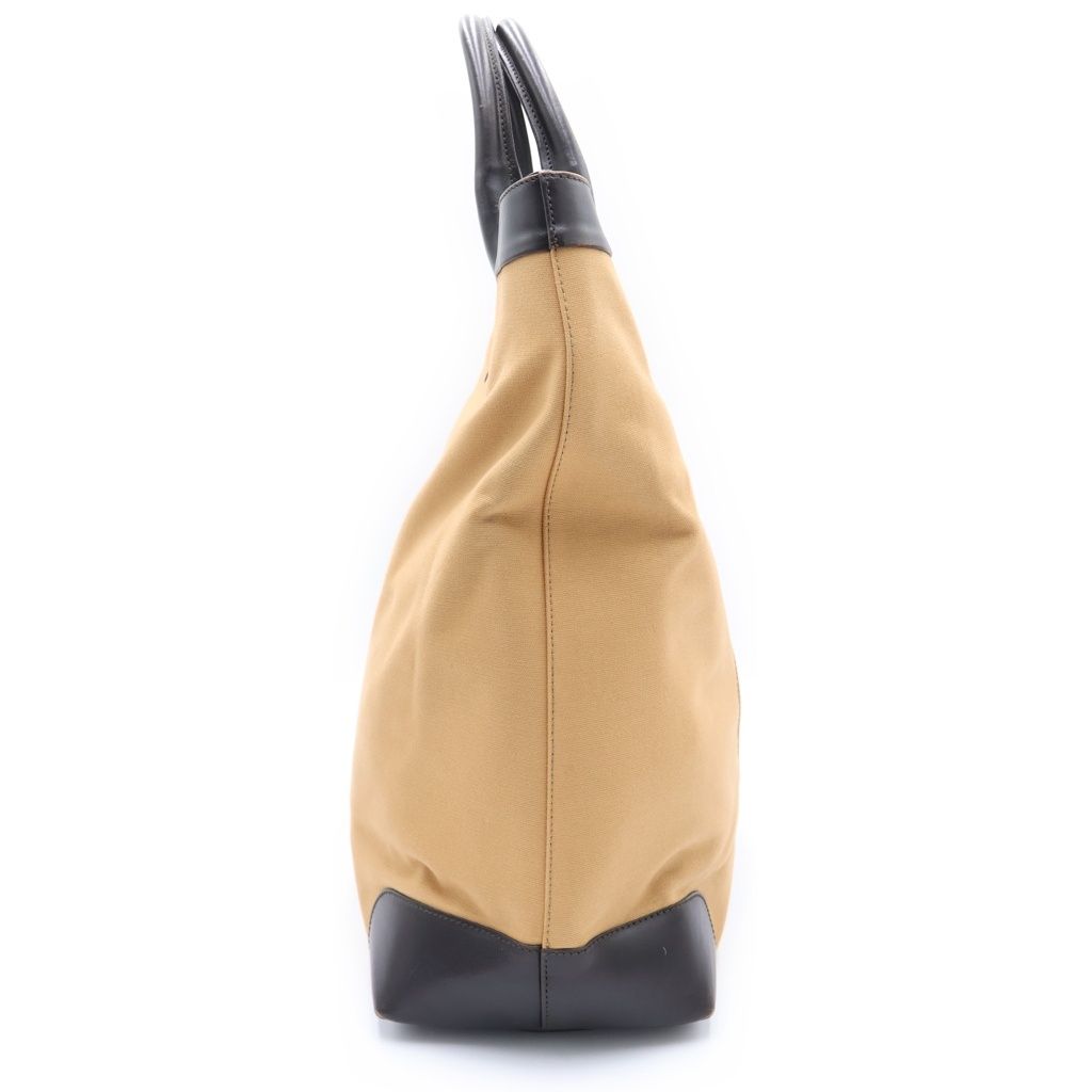 Gucci Tote Brown Camel Canvas Leather 002 Gold — view 3