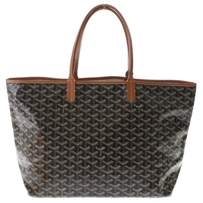 Goyard Saint Louis PM Canvas Leather Tote Brown