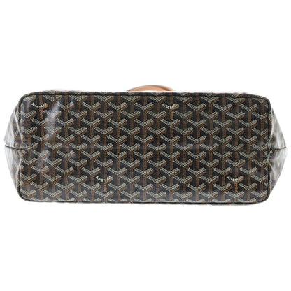 Goyard Saint Louis PM Canvas Leather Tote Brown — view 5