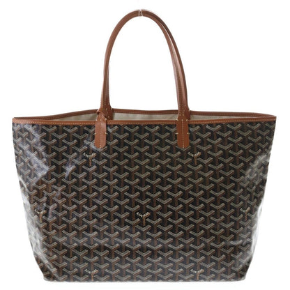 Goyard Saint Louis PM Canvas Leather Tote Brown — view 2