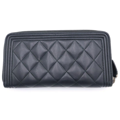 Chanel Zip Around Wallet Lambskin Silver — view 2