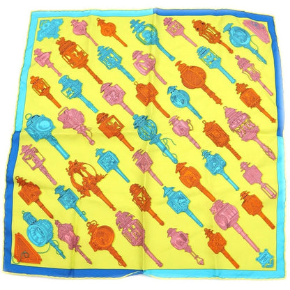 Hermes Merveilleuses Lanternes Carre 40 Silk Scarf Yellow