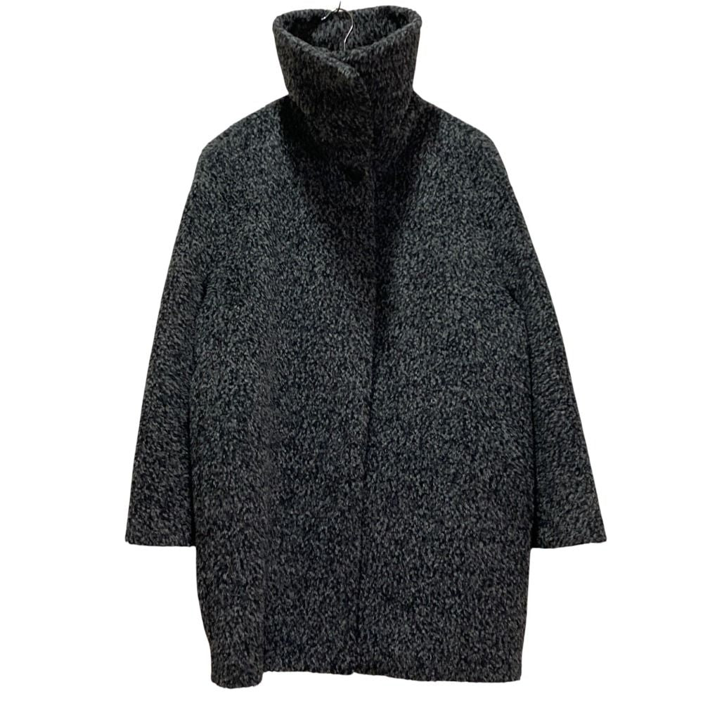 Max Mara Studio Alpaca Shagi Coat Gray 40 Black — view 6
