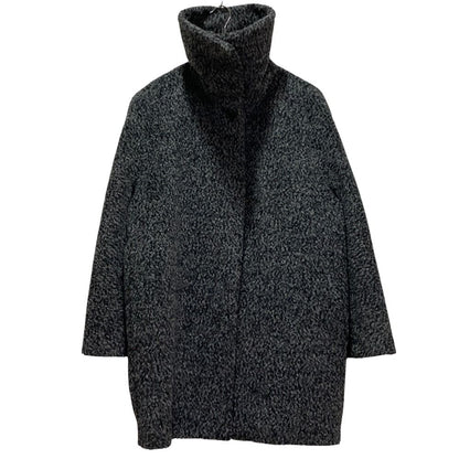 Max Mara Studio Alpaca Shagi Coat Gray 40 Black — view 6