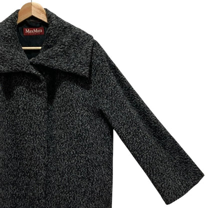 Max Mara Studio Alpaca Shagi Coat Gray 40 Black — view 3