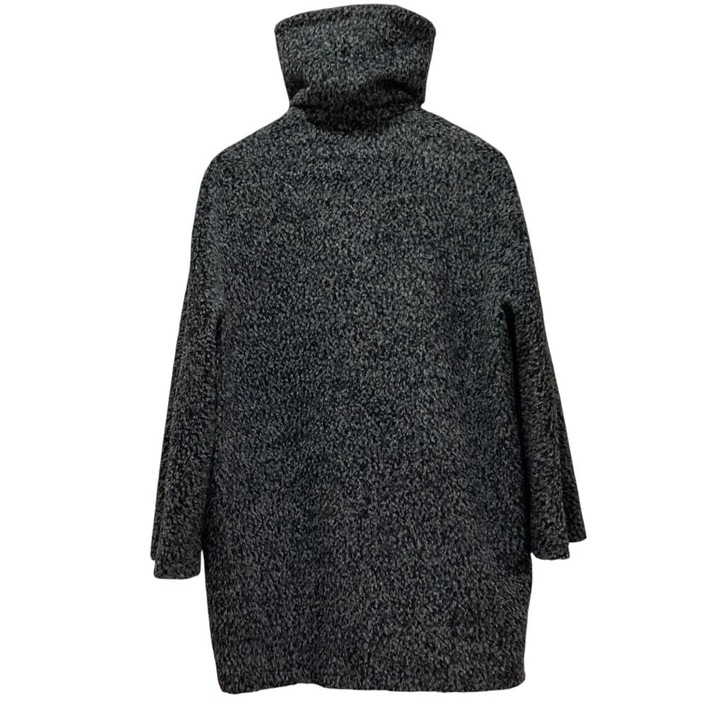 Max Mara Studio Alpaca Shagi Coat Gray 40 Black — view 7