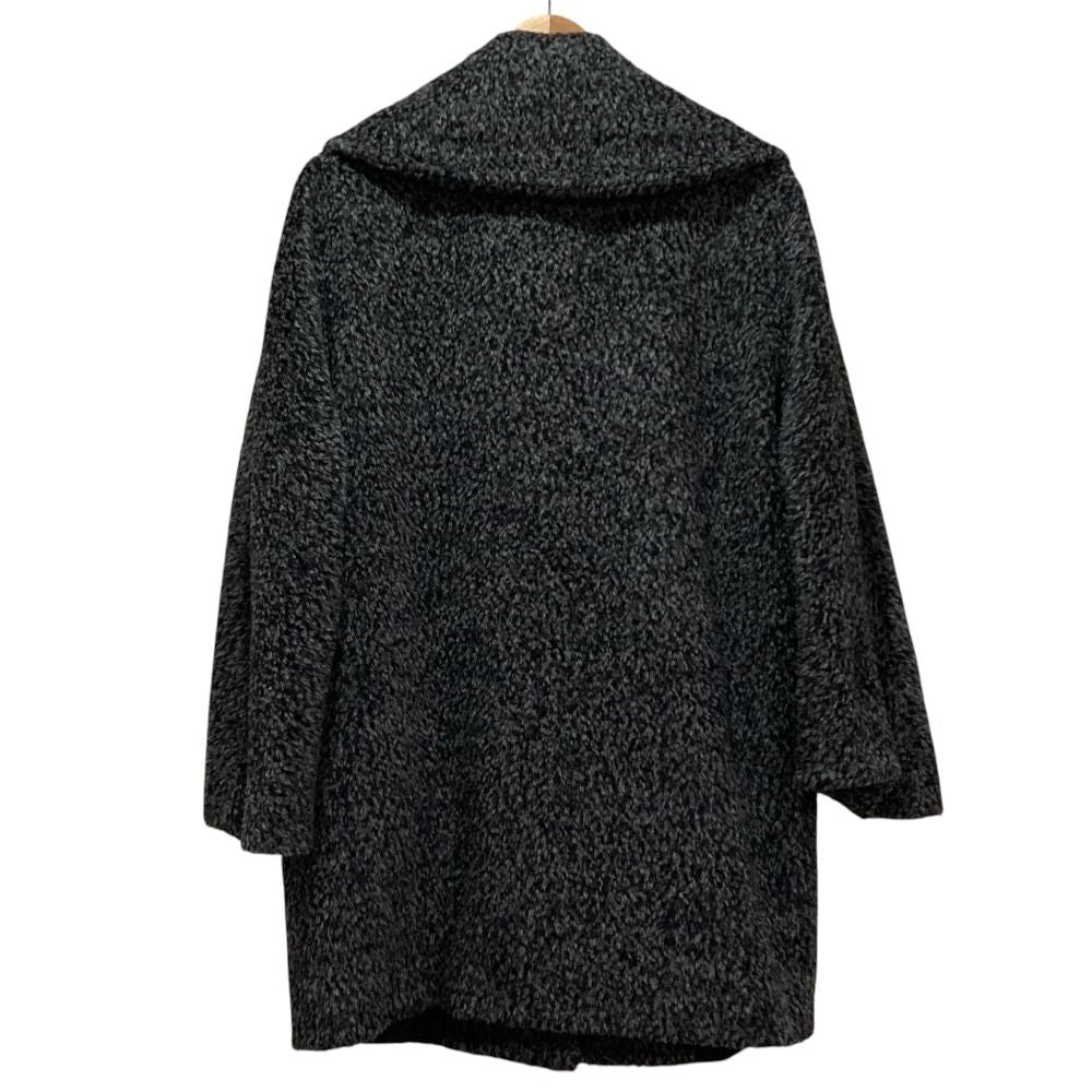 Max Mara Studio Alpaca Shagi Coat Gray 40 Black — view 2